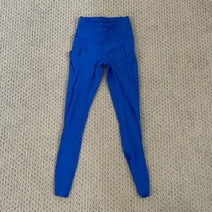 Bright blue Lululemon leggings. Worn once. Size 2